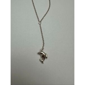 Vintage Sterling Silver .925 Dolphin Necklace – Made in Italy! 18 inch